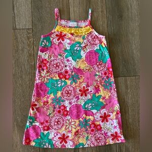 Hanna Andersson girls pink floral sundress 100% cotton size 140 (US 10)